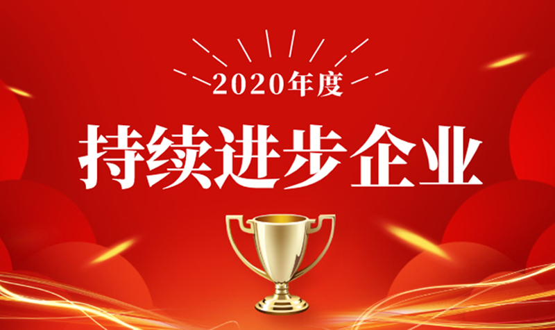 笃行致远 砥砺奋进 | 7163银河官网入口荣获 “2020 年度持续进步企业”称号